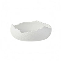 Irregular Ceramic Bowl Matte Finish Wavy Rim Bowl Smooth Interior Tableware