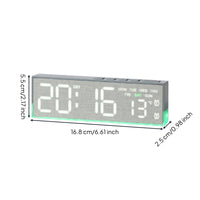 Temperature Display Multi Function Bedside Timepiece 12/24 Hour Format Night Light Alarm Timepiece for Bedroom, Office
