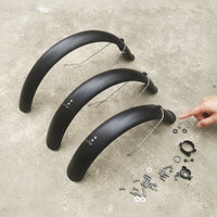 Wide Snow Bike Fenders Extended Oversized Tire Bike Mudguards Curved Mudguards with Support Rods Sturdy for Cyclists, Wet Weather Commuting