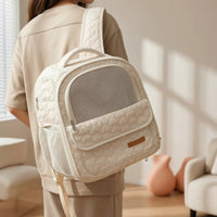 Cat Carrier Backpack Breathable Pet Backpack Carrier Comfortable Covered Pet Bag for Veterinarian Visits