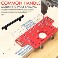 Aluminum Alloy Cabinet Hardware Jig Precision Woodworking Drilling Positioning Guide Long-Lasting Cabinet Handle Jig Heavy-Duty for Furniture Making