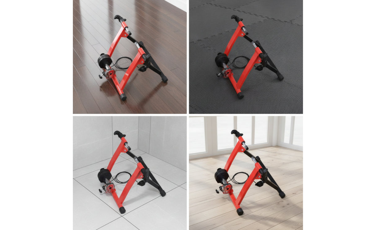 Two-Wheeler Exercise Training Stand Heavy Duty Two-Wheeler Training Stand Indoor Bike for Home, Apartments, Garages