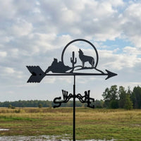 Metal Weathervane Long-Lasting Wrought Iron Wind Indicator Easy to Install