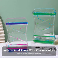 Stress Relief Oil Drop Hourglass Soothing and Relaxing Liquid Motion Hourglass Creative Design for Students, Kids, Study Room, Bedroom, Home