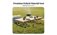 Foldable Folding Table and Chair Set Portable Camping Table and Chair Set Lightweight Long-Lasting for Picnickers, Families, Fishing, Picnic, Barbecue, Travel