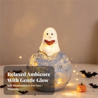 Tabletop Halloween Spirit Night Light | Playful Seasonal Character, for Bedside Table