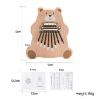 Orff 5-Note Elephant Thumb Piano, Wooden Musical Toy for Kids 3-6 Years