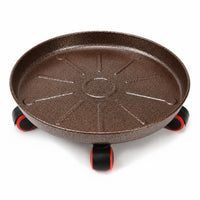 Flower Pot Tray with Rollers Flower Pot Trolley Portable Planter Trolley for Gardeners, Balcony