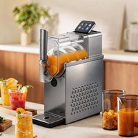 Automatic Cleaning Slush and Soft Serve Machine Multi Function Slush Machine Small Size Soft Serve Ice Cream Creator Stainless Steel for Home, Party
