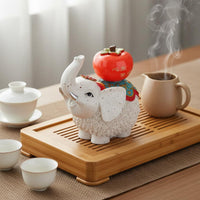 Tea Pet Elephant Small Size Home Decor Textured Finish for Desk