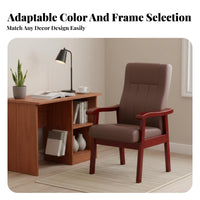 Padded High-Back Chair Sturdy Frame Heavy-Duty Padded Armchair Ergonomic Comfort