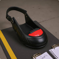 Strap-Fastened Shoe Cover Enclosed Construction exposedHeel Shoe Cover Textured