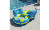 Long-Lasting PVC Material Double Water Sofa Mesh Seat Inflatable Floating Couch High Weight Capacity for Couples, Vacation
