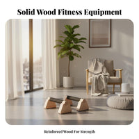 2 Pieces Wood Parallettes Stable Design Wooden Parallettes Handles Ergonomic