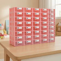 Plastic Desktop Storage Cabinet with 40 Drawers Transparent Parts Cabinet with Clear Drawers Compact Desktop Drawer Organizer Sturdy for Workspace