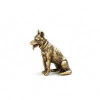 Dog Figurine Bronze Dog Figurine with Weighted Base Sculpted for Desk, Office