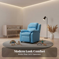 Reclining Function child's Recliner Armchair Adjustable Backrest and Footrest Childs Recliner Armchair Comfortable Padding Toddler Seat Sturdy Construction for Children, Toddlers, Playroom, Reading Nook, Bedroom, Watching TV