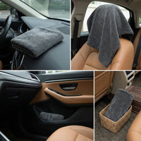 Braided Car Drying Towel Microfibre Cloth, High Absorption Microfiber Cloths for Detailing, Bound Border Lint Car Cleaning Towel