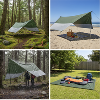 Outdoor Waterproof Sunshade Tent Tarp for Camping Beach