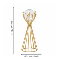 3 Pieces Crystal Ball Decor Modern Luxury Design Gold Decorative Sculpture