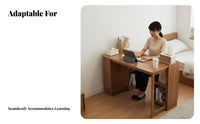 Folding Leg Desk Foldable Design Study Table Space-Saving Multi-Purpose for Students, Adults, Small Spaces, Bedroom