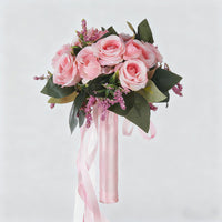 Bridal Bouquet for Wedding - Silk Rose Hand Bouquet for Engagement and Photo Shoots