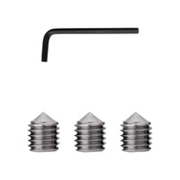 Stainless Steel Door Lock Screw, Hex Head Pointed Set Screw, Universal Hardware Accessory for Handle Repair, Easy Installation
