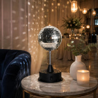 Mirror Ball Light Built-in Switch Event Decor Portable