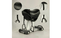 Electric Riding Machine with Saddle Seat Indoor Riding Exercise Machine Padded Fitness Equipment Upright for Adults, Home Gym, Living Room, Bedroom