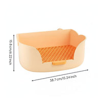 Dwarf Rabbit Potty Tray Flower Shape Guinea Pig Litter Box Perforated Bottom