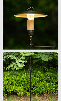 WELLHIKE Outdoor Double Head Lamp Stand, Portable Metal 1/4 Interface, Adjustable Length for Camping Table