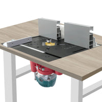 4 Pieces Router Lift with Insert Plate Precision Router Table Insert Plate Kit Adjustable Trimmer Machine Elevating Base for Woodworkers