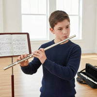16 Hole Flute Easy to Operate in C-Keyed  Flute Portable Case Included Wind Instrument for Students, Beginners