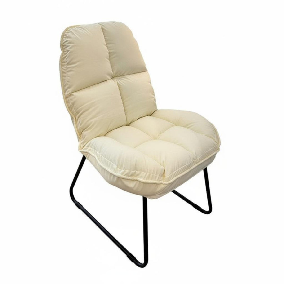 Curved spine Armless Chair Modern design Vanity Stool Space Saving for Dorm Room