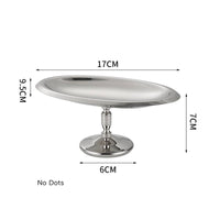 Oval Stainless Steel Tray Easy to Clean Oval Cake Stand Rust Resistant for Party