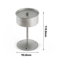 Cylindrical Titanium Coffee Filter Round Flat Base Perforated Coffee Filter Eco Friendly Kitchenware Silver Gray