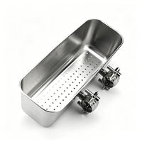 Stainless Steel Boat Fishing Bait Basin with Universal Double Rod Holder