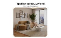 Modern Minimalist curved-Shaped Settee Curved Design Sofa upholstery Upholstery Couch Freestanding for Business Owners, Interior Designers, Apartment Dwellers