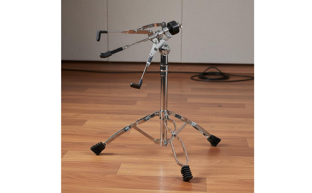 Snare Drum Stand Chrome Adjustable Snare Stand Non-Slip  Musical Equipment for Band Rehearsal