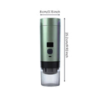 Portable Electric Coffee Mill Adjustable Electric Coffee Compact for Campers, Camping, Office