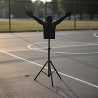 Raised Arms Design Adjustable Mannequin Defender Freestanding Basketball Defender Mannequin Stable Base Arms-up Protective Mannequin Easy Setup for Coaches, Gym