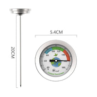 Long Rod Compost Thermometer No Battery Required for Gardeners