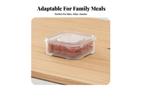 without costzer Portion Box Multi-Functional Stackable Clear food container Dishwasher Safe