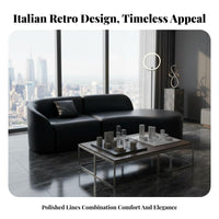 Curved Sectional Sofa Italian aesthetic Curved sectional Sofa Retro-Inspired Lounge Seating for Business Owners, Families, salon, Office, Living Room
