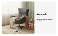 Upholstered Rotating Armchair Soft Upholstery Oversized Rotating Barrel Chair Modern Aesthetic Firm Density Foam