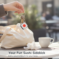 Realistic Japanese Sushi Rice Ball Keychain Pendant Food Model Toy