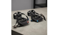 Nylon Straps Toe Clip and Strap Pedal Non-Slip Pedals with Toe Cages Textured Adjustable Strap Pedals