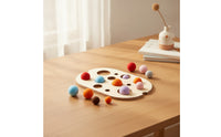 Wooden Sensory Board with Pom-Poms Child-Led-Inspired Size Matching Board with Pom-Poms Fidget Toy Sturdy Screenscreenless