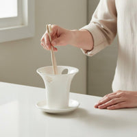 Ceramic Toothbrush Holder Minimalist Design Multi-Hole Toothbrush and Toothpaste Cup Easy to Glazed Ceramic Makeup Brush Holder for Families