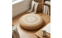 Jute Rope Cushion Handwoven Tatami Seat Cushion Breathable for Living Room